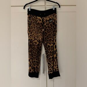 Vintage Dolce & Gabbana Leopard Print Capri Leggings